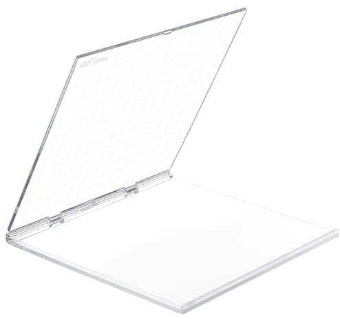 PH PandaHall Acrylic Stamp Block, 6.3 Inch/16cm Stamp Positioning Tool Folding Stamp Block Clear Stamps Scrapbook Craft Stamping Platform for Card Making Scrapbooking Journaling and Paper Crafts