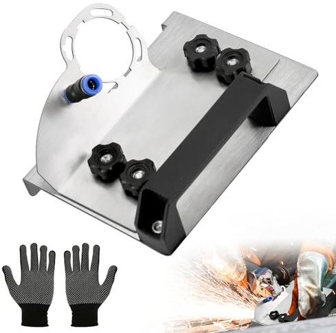 Angle Grinder Stand, Tile 45° Chamfer Cutting Angle Grinder Holder Adjustable Angle Grinder Bracket 45 Degree Tile Chamfering Tool for 100-Type Angle Grinder (with Gloves)