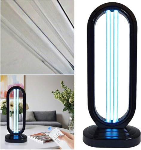 UV Desinfektionsturm Uv Lampe, UV Sterilisator UVC Lampe Desinfektion, UV KeimtöTende Lampe Uv Sterilisator Desinfektion Mit 3-Gang-Timing Und Fernbedienungsfunktion (Schwarz, 1PCS)