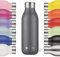 LES ARTISTES Paris A-2383 Bottle'Up 2.0, Thermos 500 ml, Gourde isotherme sans BPA, Réutilisable, Garde au chaud 12h et au froid 24h, Légère, Acier Inoxydable, Design Grey