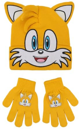 Sonic The Hedgehog Big Face Tails Youth 2-teiliges Set mit Manschette und magischen Handschuhen