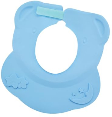 Verstellbare Silikon Badehaube für Kinder, Blau, 1 Stück | Ohrenschutz für Babys, Praktische Shampoo Kopfbedeckung, Passend für Kleinkinder