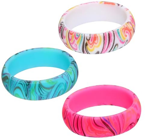 LIFKOME Silikon-hochzeit Für Frauen 3-teiliges Set Dünnes Gummiband Stapelbar Für Die Hochzeit