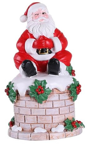 KESOTO Harzskulptur Weihnachtsmann Statue Weihnachtsfigur Dekorative für Tischdekoration, Schornstein