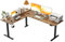 Agilestic L-förmig Höhenverstellbarer Schreibtisch mit den Maßen 190 x 155 cm, Ergonomischer Computertisch mit Stehen und Sitzen, Konzipiert für Eckräume, Braun