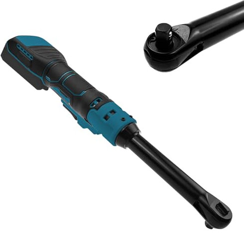 3/8 Extended Cordless Ratchet Wrench for Makita 18V Series Batteries, Extended 16cm Long Rod, 320 RPM, 80N.m Electric Ratchet Wrench with Built-in LED Light