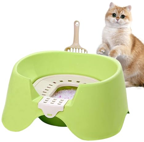 Bandeja higiénica para gatos | Bandeja higiénica, borde alto sin tapa para animales domésticos pequeños, casa, apartamento interior