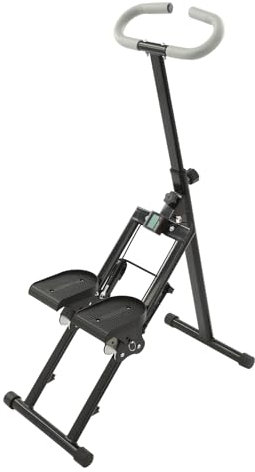 C-Juzarl Treppensteiger Fitnessgerät für Zuhause, Klappbar, Stairmaster für das Training zu Hause, Ganzkörper-Trainingsgerät, 100kg Tragkraft (Schwarz)