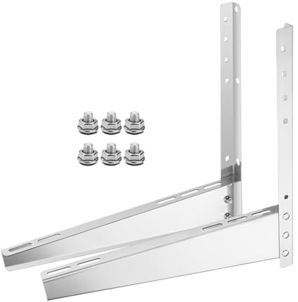 Air Conditioner Support Bracket | Window AC Mount,Stainless Steel Heavy-Duty Stand Adjustable Load-Bearing for Dorm Apartment Home Living Room