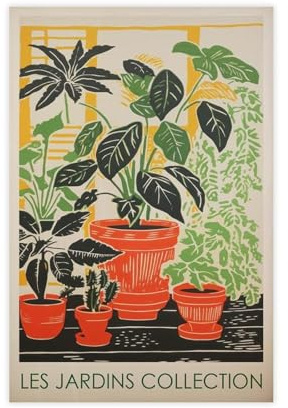 MGHDGD Le Jardins, Zimmerpflanzen-Poster, Wandkunst, Dekordruck, Bild für Wohnzimmer, Schlafzimmer, Dekoration, 20 x 30 cm