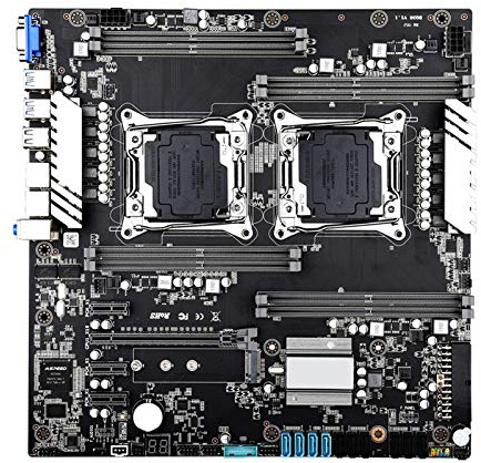 Pc Motherboard X99 Dual CPU Fit For JINGSHA Motherboards Socket LGA 2011-3 Dual Gigabit Ethernet VGA, USB3.0,10* SATA3.0, NVMe M.2, 8* DDR4 Up To 256GB