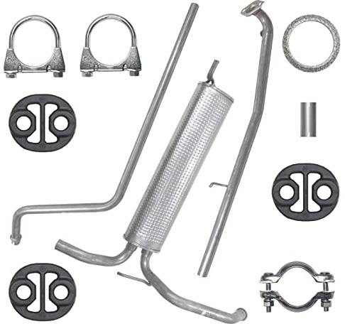 POLMOstrow Auspuff für Peugeot 107 1 I 2005-2014 | Endtopf und Abgasrohr, Motoren: 1.0, Fließheck