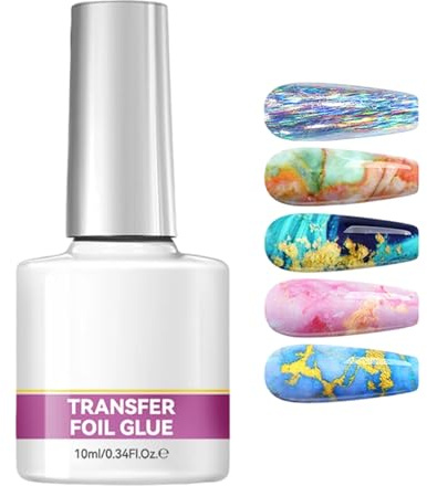 Nail Foil Glue Gel - 10ml Nail Transfer Adhesive Strong Hold, Strong Adhesive Starry Sky Glue For Women Manicure DIY Enthusiasts Salon Fingernails StickersAdhesive Design Decoration