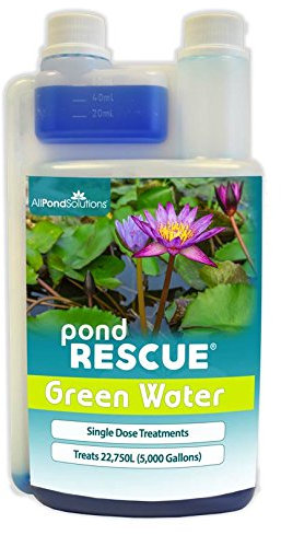 All Pond Solutions Pond Rescue Green Water Algae Control Treatment Koi Fish Safe (1000ml)