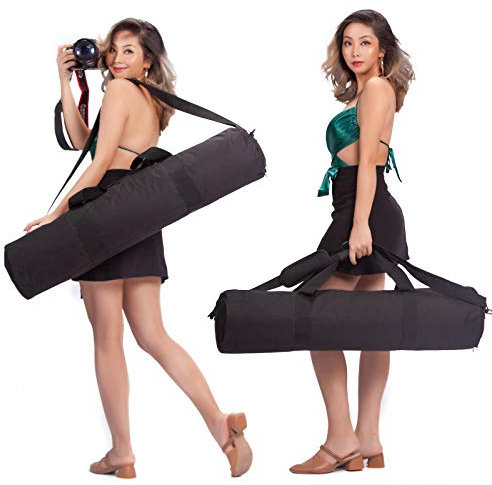 BOLLUMA Tripod Bag 35in Case Foam Padded - 1680D Nylon - Adjustable Shoulder Strap - 90cm x 20cm - Large Sturdy Storage Bag for Photography Equipment Monopod Light Stand