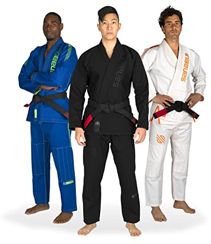 Sanabul Highlights Pro Brazilian Jiu Jitsu Gi Premium BJJ Gi IBJJF Competition, Allblack, A3