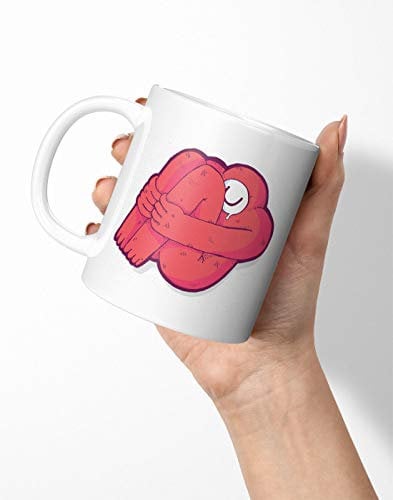BLAK TEE Sad Cyclops Monster Illustration Porcelain Coffee and Tea Mug 330 ml