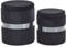 Beliani Pouf mit Stauraum rund Samt schwarz Metall 2er Set Sitzhocker Glamour Look Doris