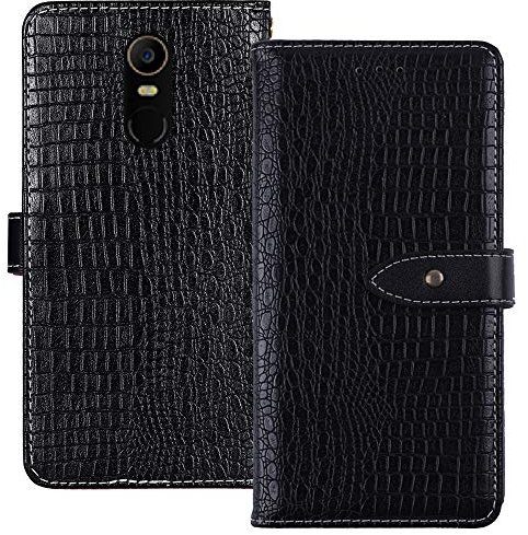 YLYT Flip Case Etui Schwarz Leder Tasche Schutz Hülle Für TP-Link Neffos X1 Max 5.5 inch Handy Horizontale Standfunktion Magnetverschluss Strapazierfähiger Cover