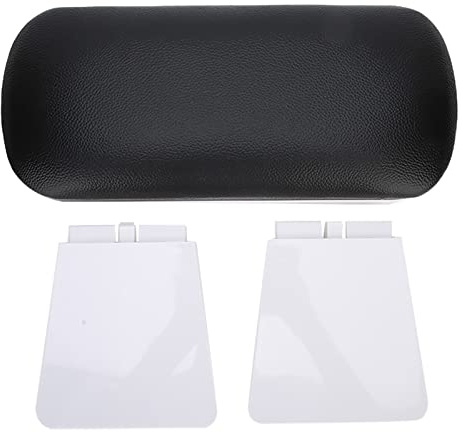 Professional Nail Art Hand Rest Cushion, Black Artificial Leather Manicure Pillow, 30 x 15 x 15 cm