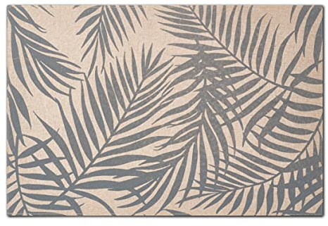 Zeller 27066 Platzset 'Palme', Polyleinen, grau, ca. 45 x 30 cm