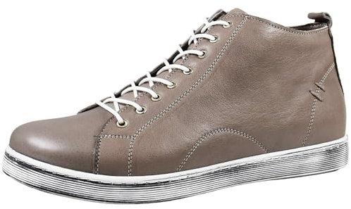 Andrea Conti Damen Stiefelette Leder Boot Reißverschluss lose Einlagen 0348734, Größe:42 EU, Farbe:Grau