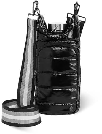 WanderFull Water Bottle Crossbody Bag (Black Patent)