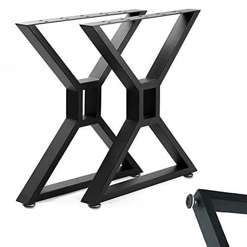 Metal Table Legs Heavy Duty Desk Legs, DIY Industrial Furniture Dining Legs, Moden Cast Iron Coffee Table Bench Legs 28 inch Set of 2