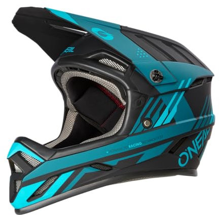 O'NEAL | Mountainbike-Helm | MTB Downhill | Robustes ABS, Ventilationsöffnungen für Luftstrom & Kühlung, ABS Außenschale | Backflip Helmet Strike V.23 | Erwachsene | Schwarz Teal | XXL
