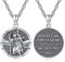 Eusense Heiliger Christophorus Anhänger Silber 925 St Christopher Medaille Kette Saint Christoph Halskette Schmuck Religiöser Amulett für Herren Damen