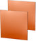 QWORK® 2 Piezas Placa de Cobre 1mm Espesor, Lamina Cobre Puro 99,9% (100 mm x 100 mm x 1 mm)