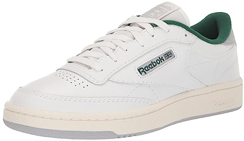 Reebok Men’s Club C Sneaker, White/Chalk/Dark Green, 12 Women/10.5 Men
