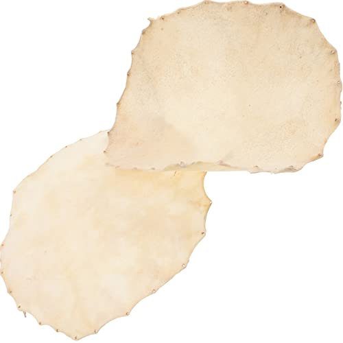 Vaguelly Ziegenfell Djembe Fell 2Stk 37Cm/14. 5-Zoll-Trommelfell Ziegenleder Ersatzteile Für Trommeln 10-Zoll-Afrikanische Trommeln Schamanentrommeln