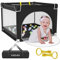 Djedjeo Laufstall Baby 90x90x68cm, Laufgitter Baby Klein Sicherheitsspielplatz Schutzgitter für Kinder mit Weichem Netz,Kinder Laufstall Baby Faltbar Rutschfestem Oxford Bottom Playpen Baby