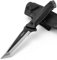 Omesio Tanto Outdoor coltello con fodero in Kydex, coltello da sopravvivenza Full Tang 420 acciaio Stonewashed lama fissa coltello da caccia, confortevole G10 manico nero