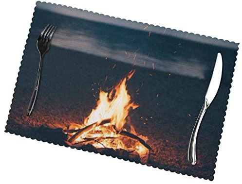 Camping-Tischsets für Esstisch, 6 Stück, isoliert gegen Hitze, rechteckig, 30,5 x 45,7 cm