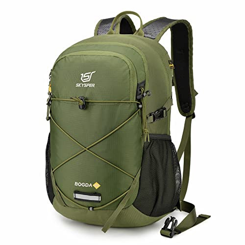 SKYSPER Wanderrucksack Herren 20L Rucksack Wandern Klein Leicht 20 Liter Trekkingrucksack Männer Damen für Outdoor Sport Armeegrün