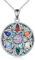 KQF Chakras Necklace for Women Sterling Silver Lotus Flower Pendant Chakras Jewellery Gifts for Women Girls