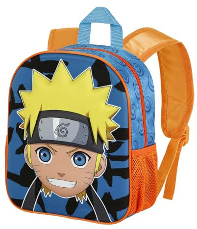 Naruto Happy-Kleiner 3D Rucksack, Blau, 26 x 31 cm, Kapazität 8,5 L