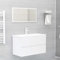 RAUGAJ Möbel-Sets, Badezimmer-Möbel-Sets, 2-teiliges Badezimmermöbel-Set-Hochglanz-Weiß-Holzwerkstoff