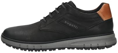 bugatti Herren Sneaker, Männer Schnürer, Wechselfußbett,Derby schnürung,Schnuerschuhe,straßenschuhe,Strassenschuhe,schwarz (1000),43 EU / 8.5 UK