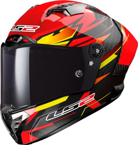LS2, Integraler Motorradhelm THUNDER GP AERO FIRE Red Black, XXL