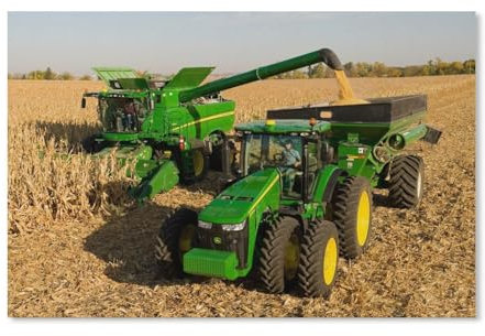 PGCKSK Diamond Painting Kits für Erwachsene，Traktor sammelt Weizen，DIY 5D Diamond Art für Anfänger für Wanddekoration（30x40cm）-D80