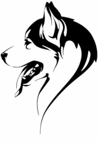 2PCS Autoaufkleber, 20 Cm (7,87 Zoll), Niedlicher Husky-Hund, Lustiger Autoaufkleber, Aufkleber Für Auto, Haustier, Tier, Wasserfeste Aufkleber, Auto-Styling-Zubehör, Fensterdekoration (D1N9784N)