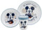 SET 3 PCS VAJILLA PREMIUM BICOLOR ANTIDESLIZANTE MICKEY MOUSE FULL OF SMILES