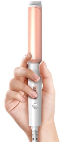 MQUPIN Automatic Mini Curling Tongs,Travel Curling Tongs for Short Hair, 3 Adjustable Temps Hair Curling Tongs from 160°C to 200°C, Small Curling Tongs for Medium Length Hair and Long Hair