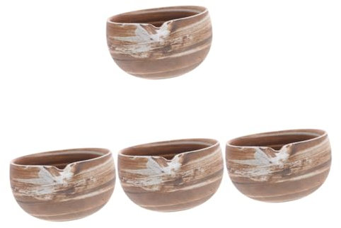 Mikinona 4 Pz ciotola di matcha beccuccio del tè tazze ciotola per matcha in porcellana tazza di tè verde tè verde matcha bicchiere d'acqua bicchieri per bere porta frusta matcha ceramica