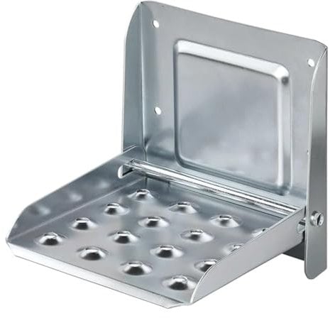 ProPlus Fußrasten Trittbretter für Anhänger und LKW 195 x 170 mm – rutschfeste Türstufe mit integrierter Aufklappsperre aus verzinktem Stahl Befestigung mit M6 Belastbar bis 150kg