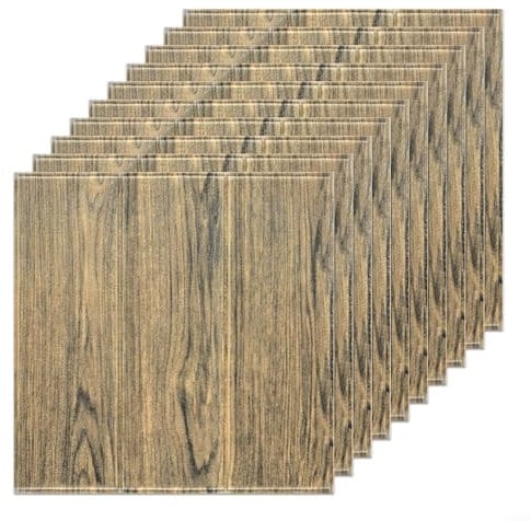 Hasaller 3D Wall Panels White Oak Waterproof 30Pcs Soft Foam Wall Sticker Panels Selfadhesive Wood Panels for Wall Wall Sticker Soft Foam Panel 35×35cm Original Wood Grain Panelling Ceiling Tile(C)