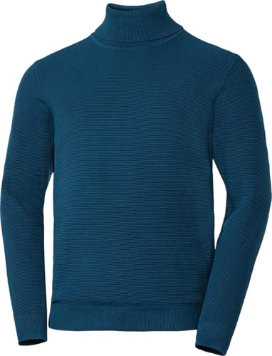 Otto Kern Pullover Herren, Rollkragenpullover aus 100% Baumwolle, Strickpullover, Pulli Herren mit luxuriöser Reiskorn-Optik, zeitlos & hochwertig, Petrol, Gr. XL